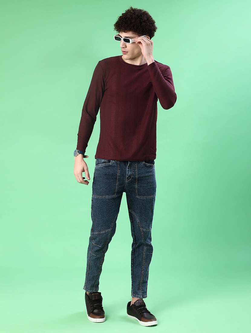 men self design long sleeve regular fit t-shirt - 22170949 -  Standard Image - 3