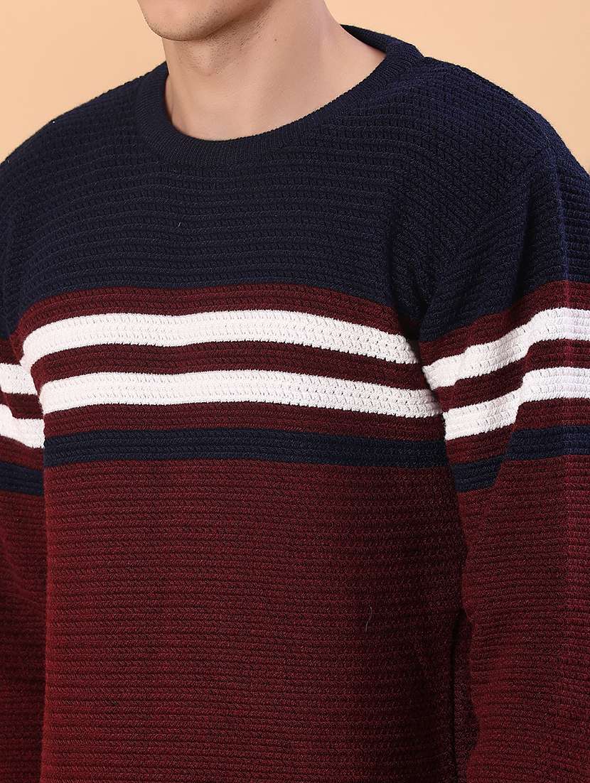 men striped long sleeve regular fit pullover  - 22170971 -  Standard Image - 5