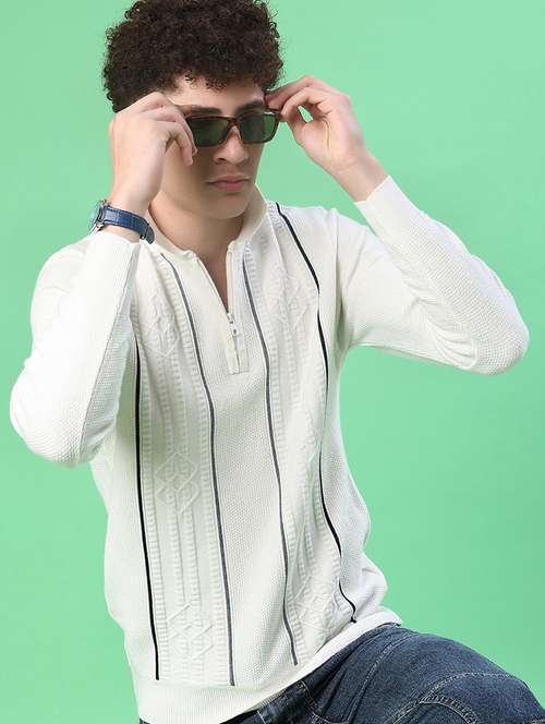 men self design long sleeve regular fit pullover  - 22170972 -  Standard Image - 0