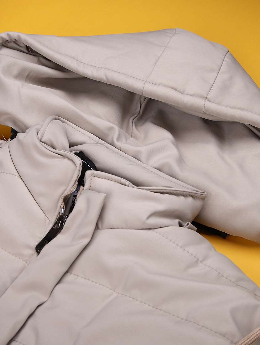 kids solid long sleeve hooded quilted jacket - 22170976 -  Standard Image - 3