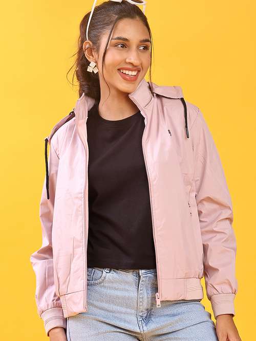 women solid long sleeve hoodie jacket - 22170982 -  Standard Image - 0