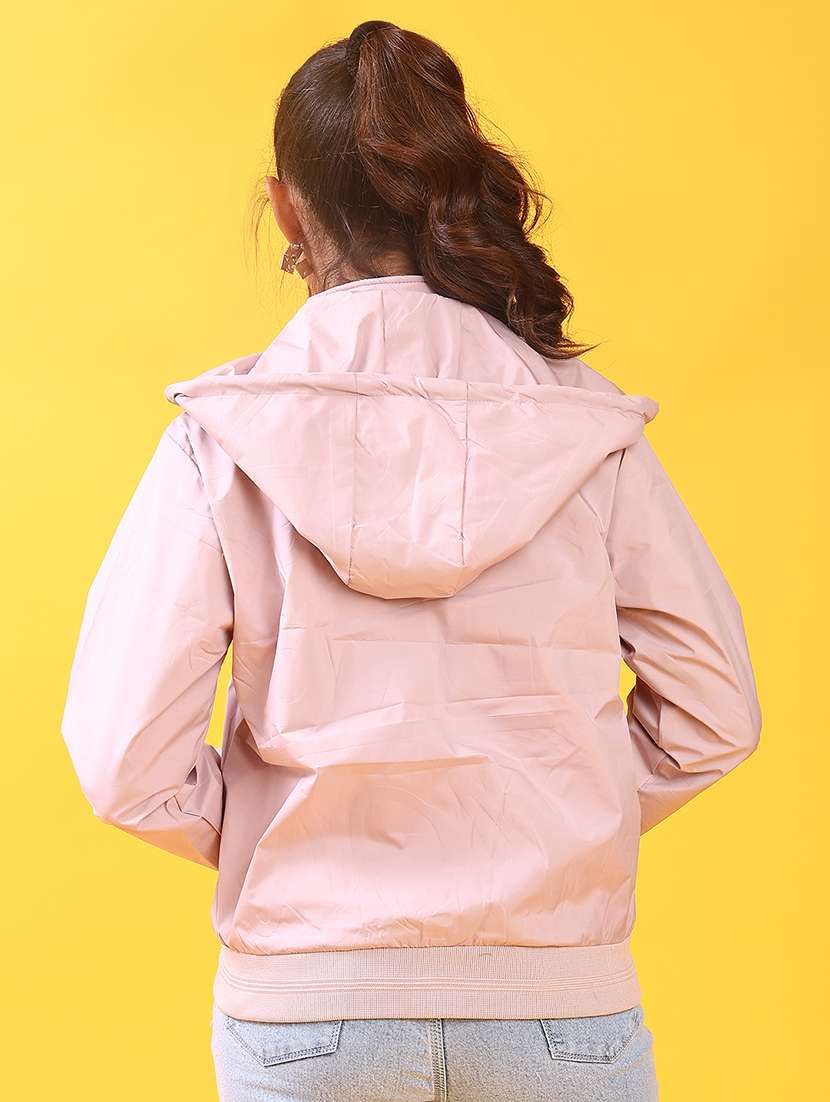 women solid long sleeve hoodie jacket - 22170982 -  Standard Image - 3