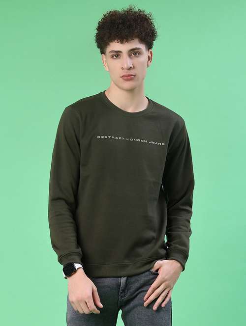 men chest print long sleeve regular fit sweatshirt - 22170988 -  Standard Image - 0