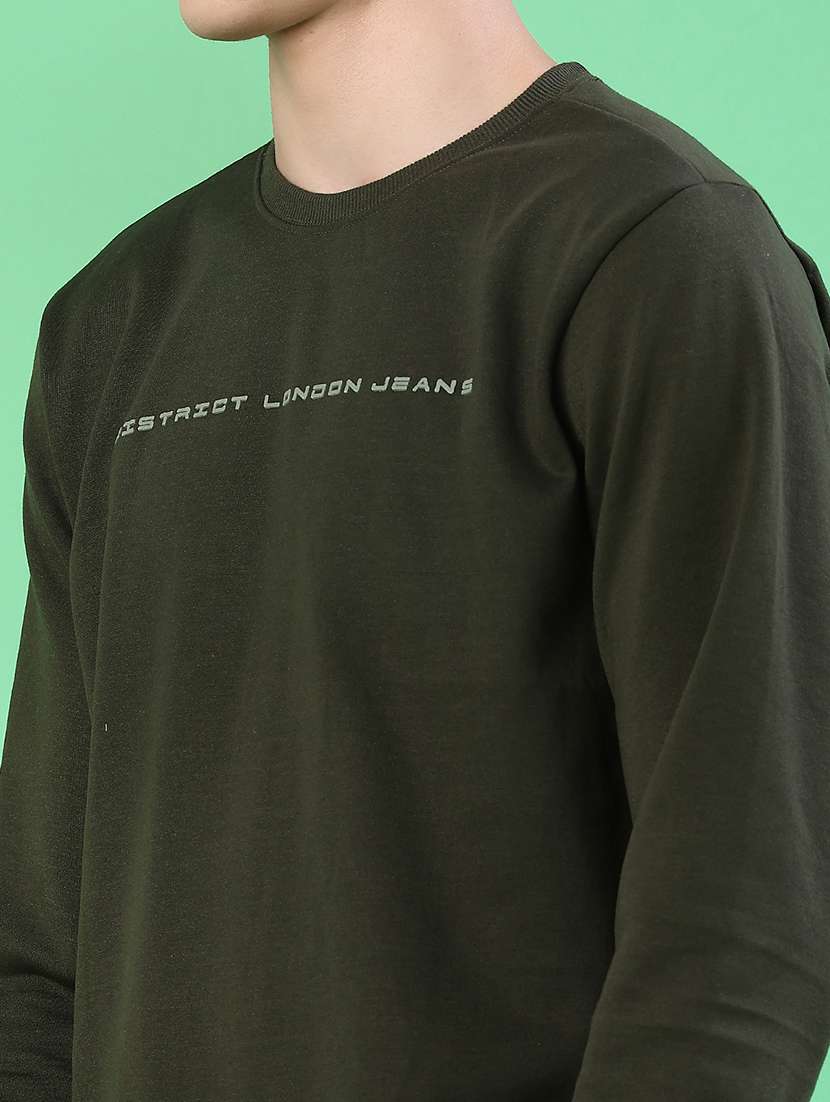 men chest print long sleeve regular fit sweatshirt - 22170988 -  Standard Image - 5