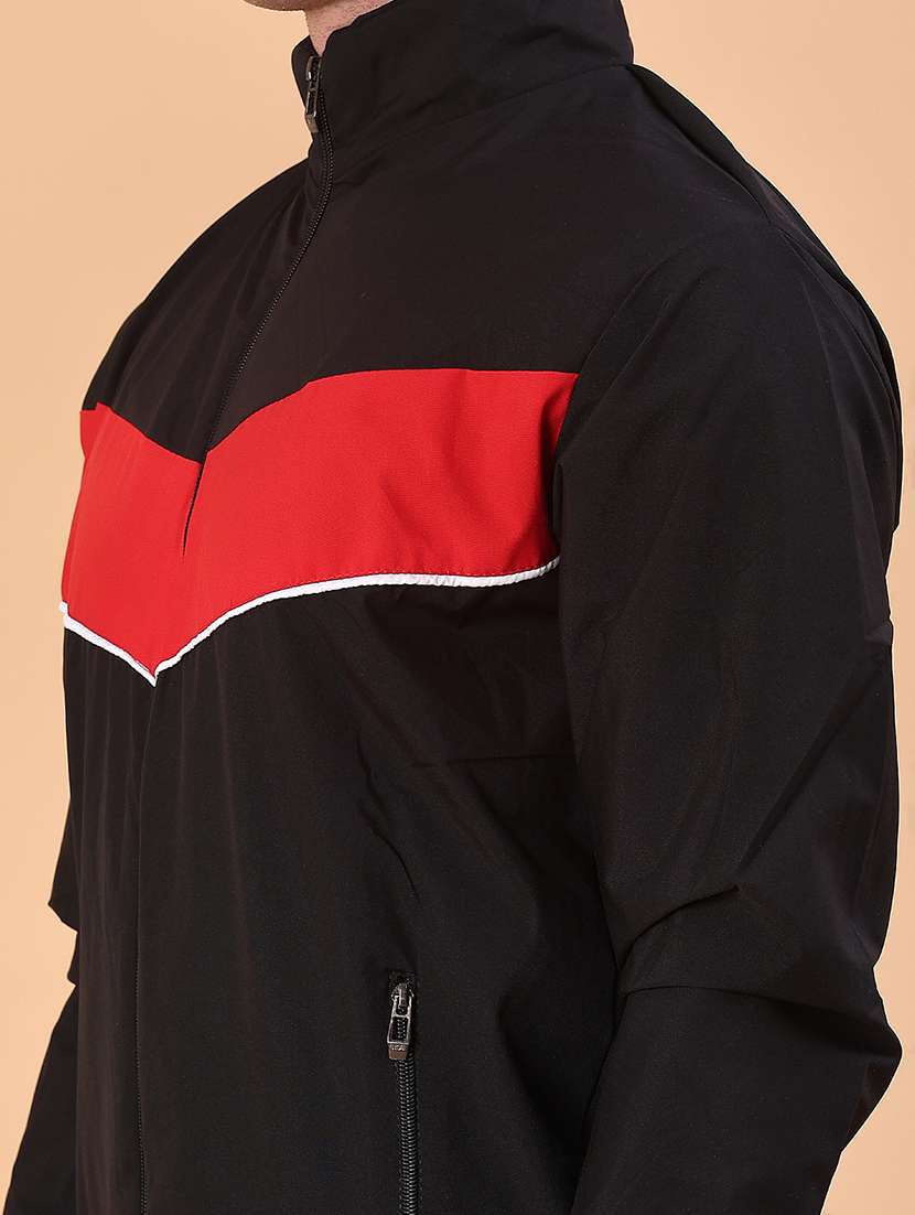 men color block long sleeve lightweight bomber jacket - 22170996 -  Standard Image - 5