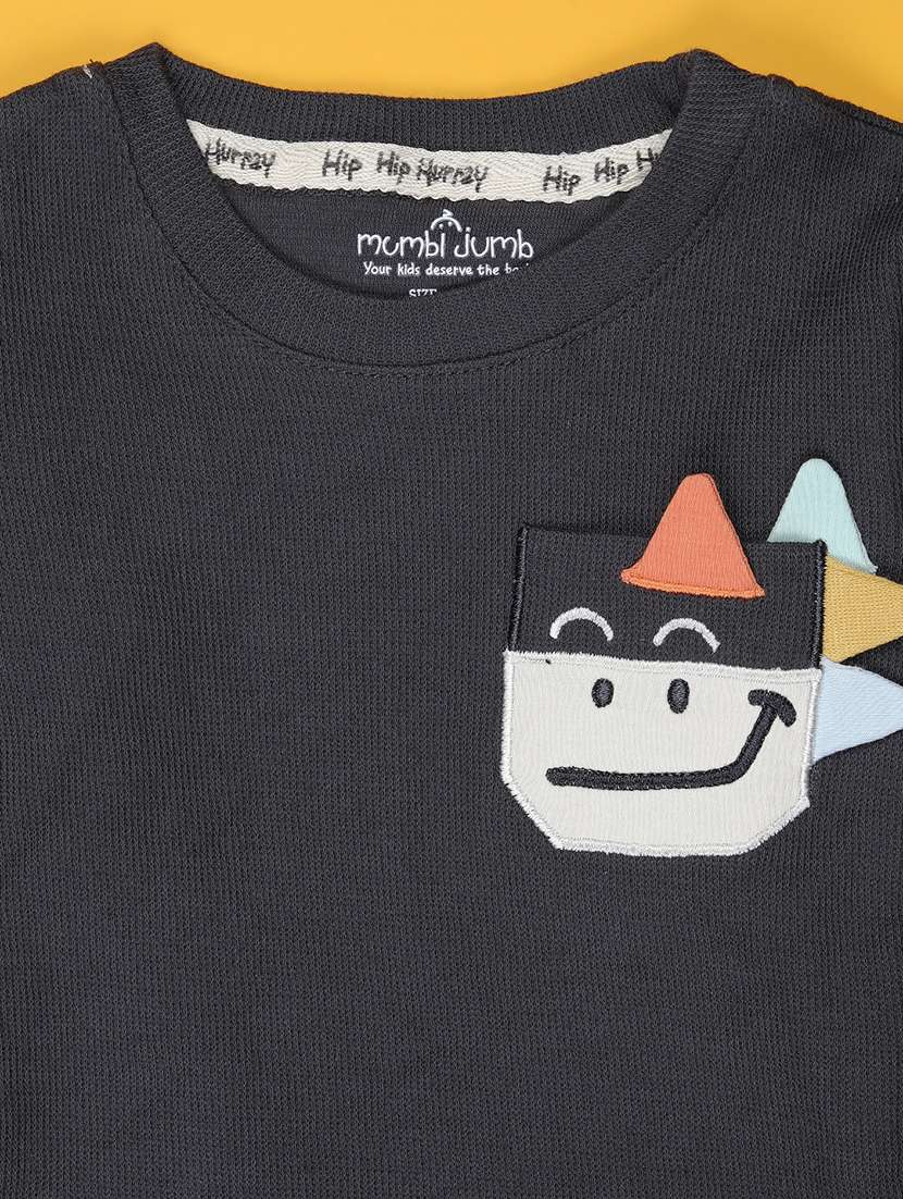 boys solid long sleeve t-shirt - 22170999 -  Standard Image - 3