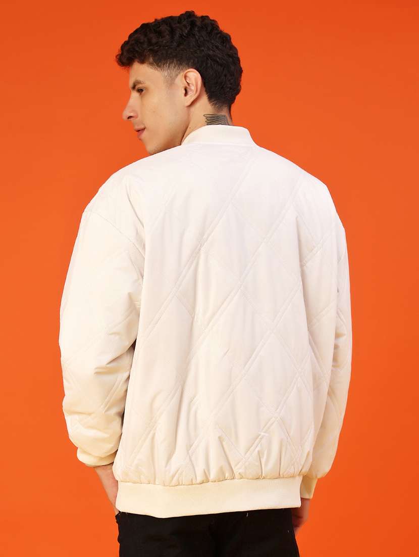 men solid long sleeve bomber jacket - 22171005 -  Standard Image - 3