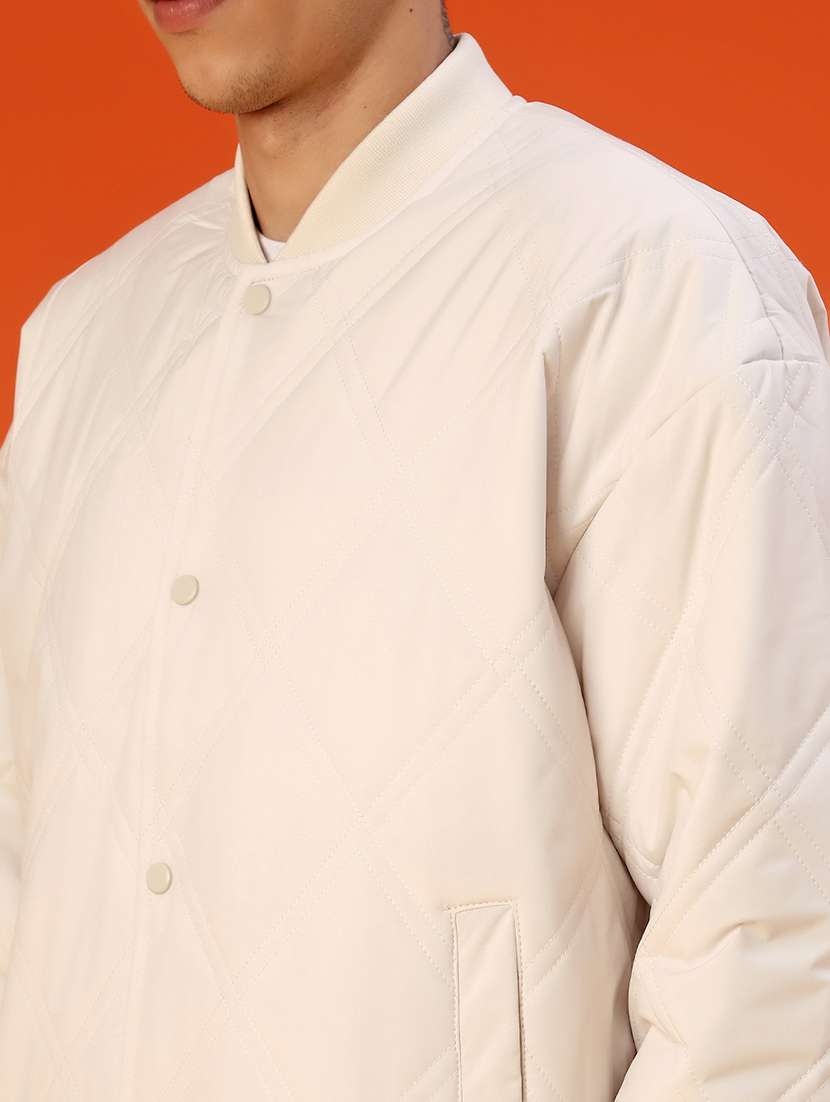 men solid long sleeve bomber jacket - 22171005 -  Standard Image - 5