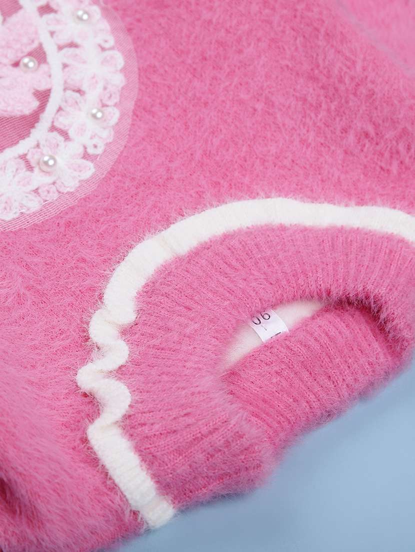 girls self designed long sleeve sweater - 22171022 -  Standard Image - 3