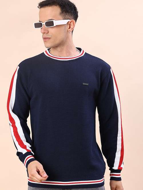 men striped long sleeve regular fit pullover  - 22171071 -  Standard Image - 0