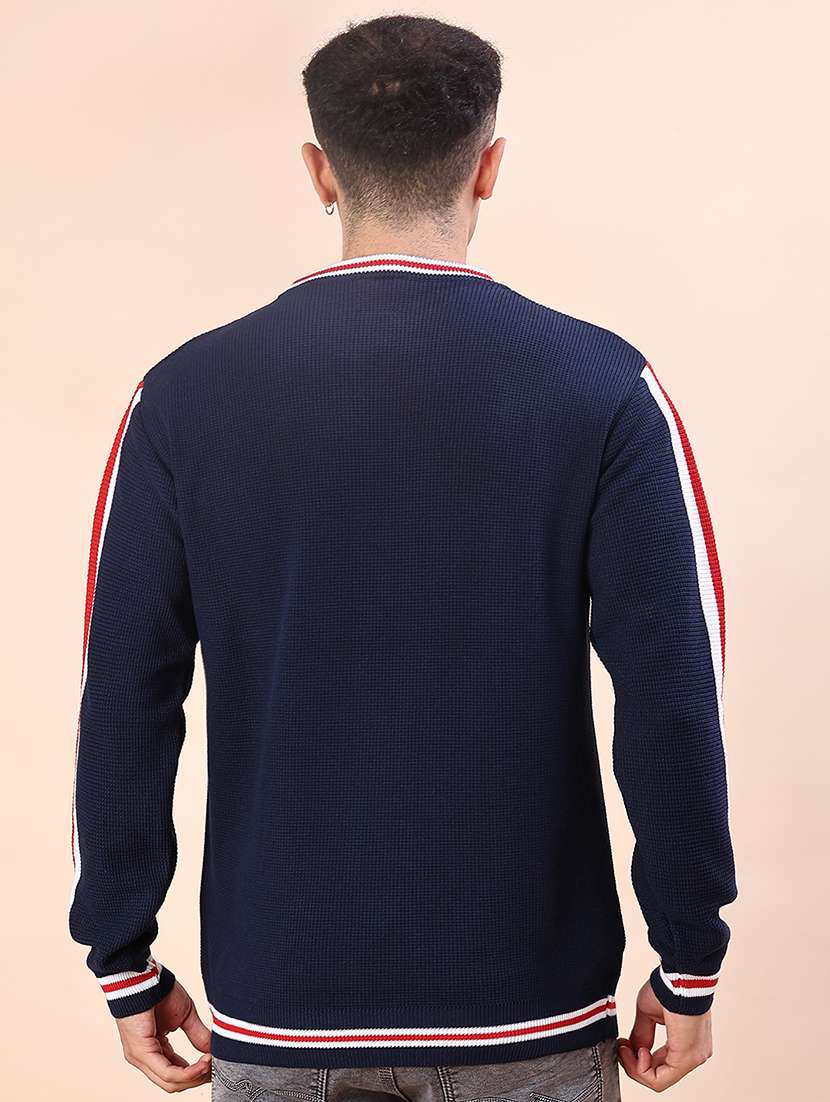 men striped long sleeve regular fit pullover  - 22171071 -  Standard Image - 3