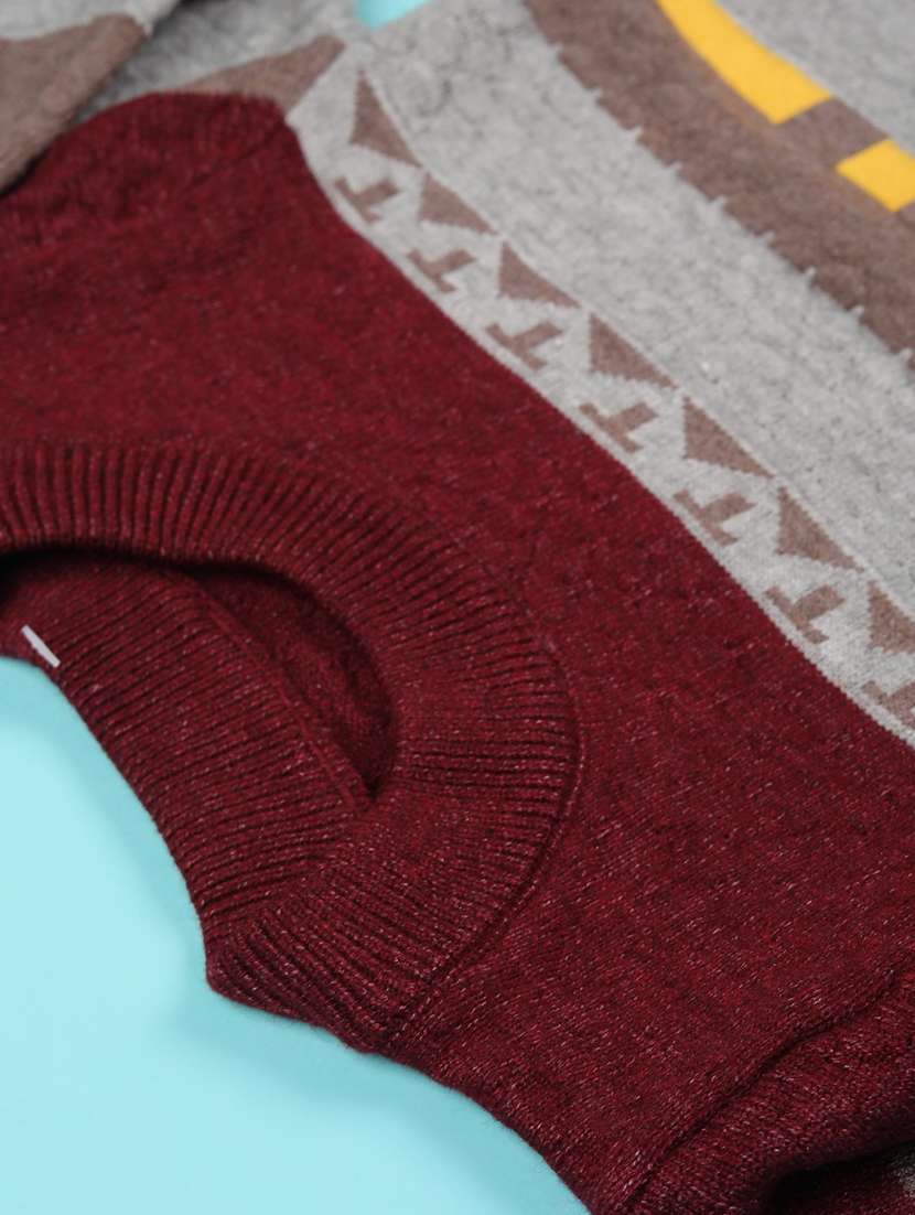 boys self designed long sleeve sweater - 22171100 -  Standard Image - 3