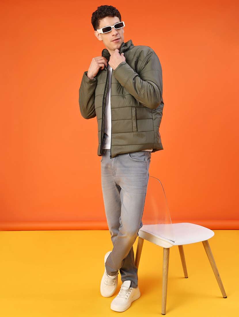 men solid long sleeve lightweight puffer jacket - 22171107 -  Standard Image - 3