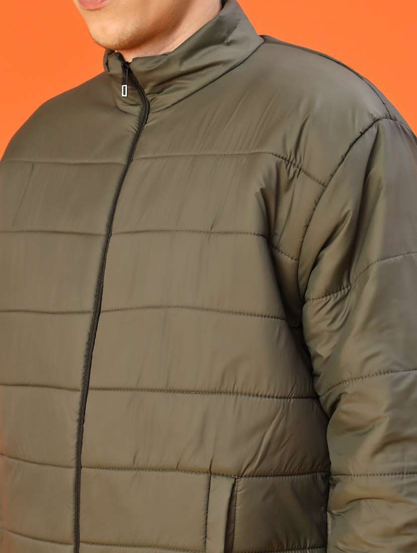 men solid long sleeve lightweight puffer jacket - 22171107 -  Standard Image - 5