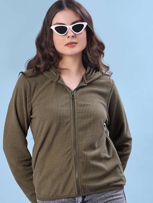 women plain long sleeve hooded sweatshirt - 22171141 -  Standard Image - 0