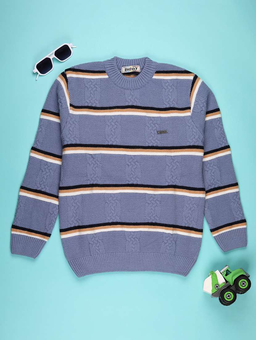 boys striped long sleeve sweater