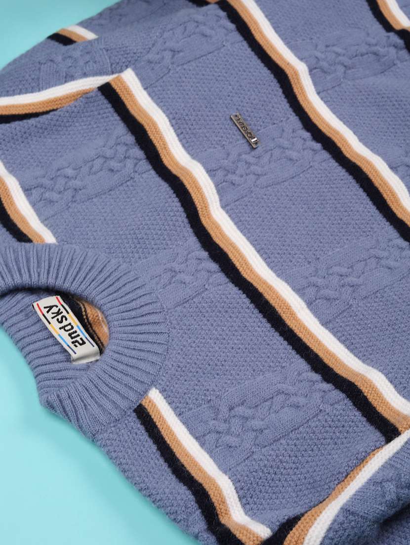 Boys Striped Long Sleeve Sweater - 22171159 -  Standard Image - 3