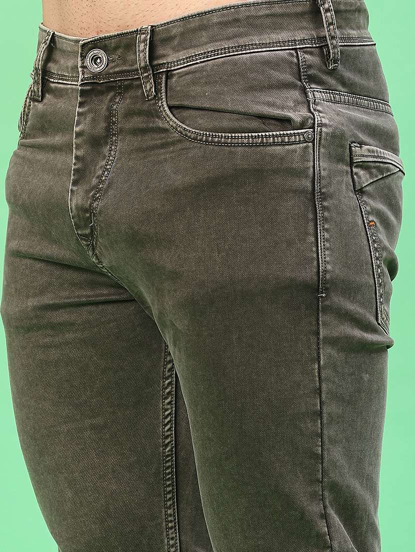 men plain mid rise full length jeans - 22171171 -  Standard Image - 5