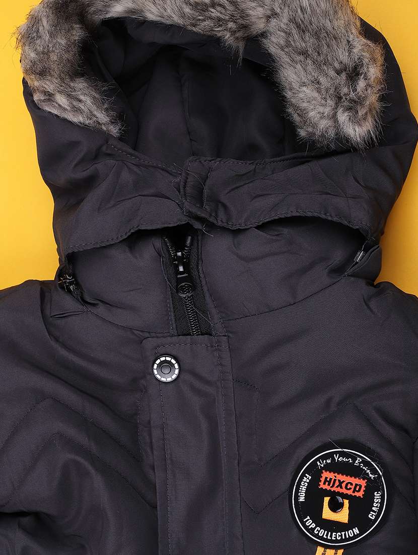 kids solid long sleeve hooded quilted jacket - 22171173 -  Standard Image - 3