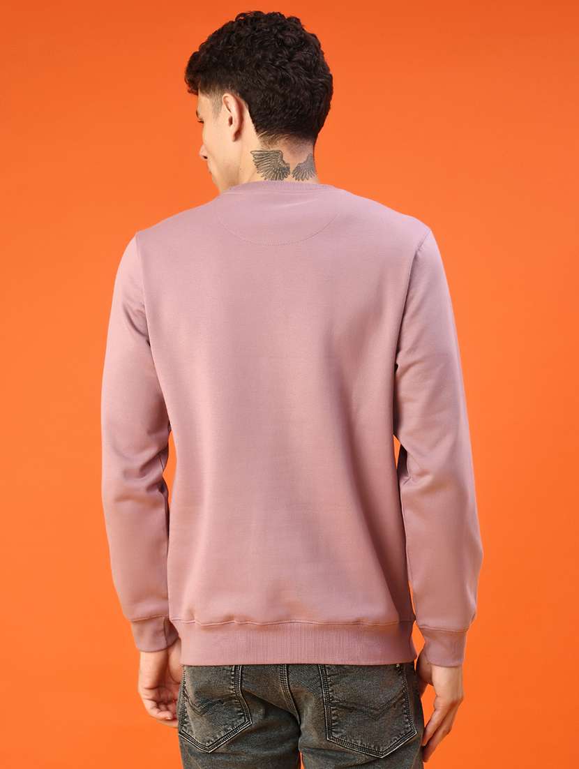 men chest print long sleeve regular fit sweatshirt - 22171195 -  Standard Image - 3