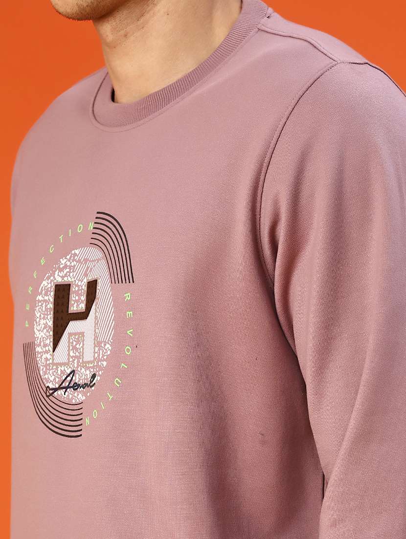 men chest print long sleeve regular fit sweatshirt - 22171195 -  Standard Image - 5