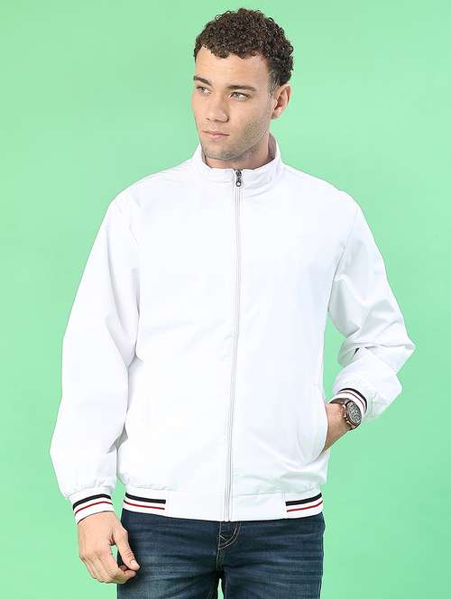 men solid long sleeve lightweight bomber jacket - 22171202 -  Standard Image - 0