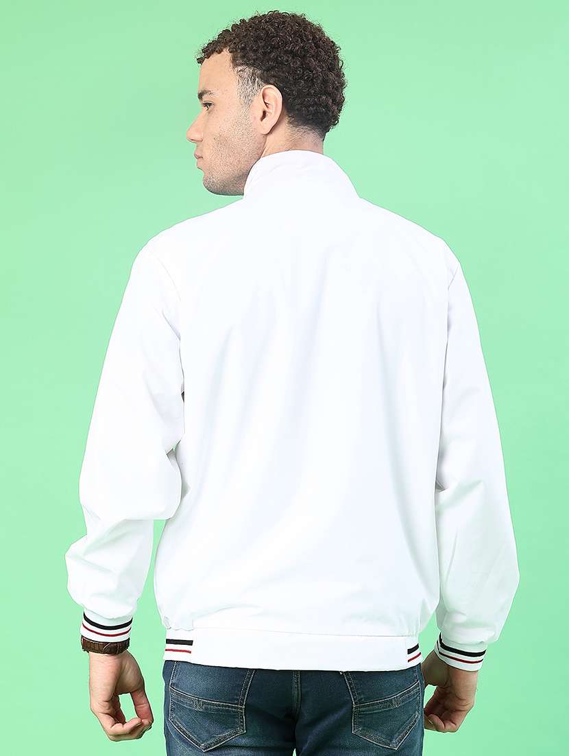 men solid long sleeve lightweight bomber jacket - 22171202 -  Standard Image - 3