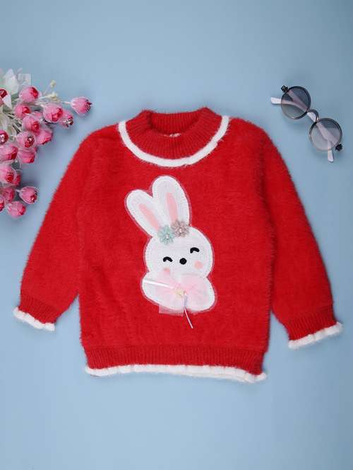 girls self designed long sleeve sweater - 22171220 -  Standard Image - 0