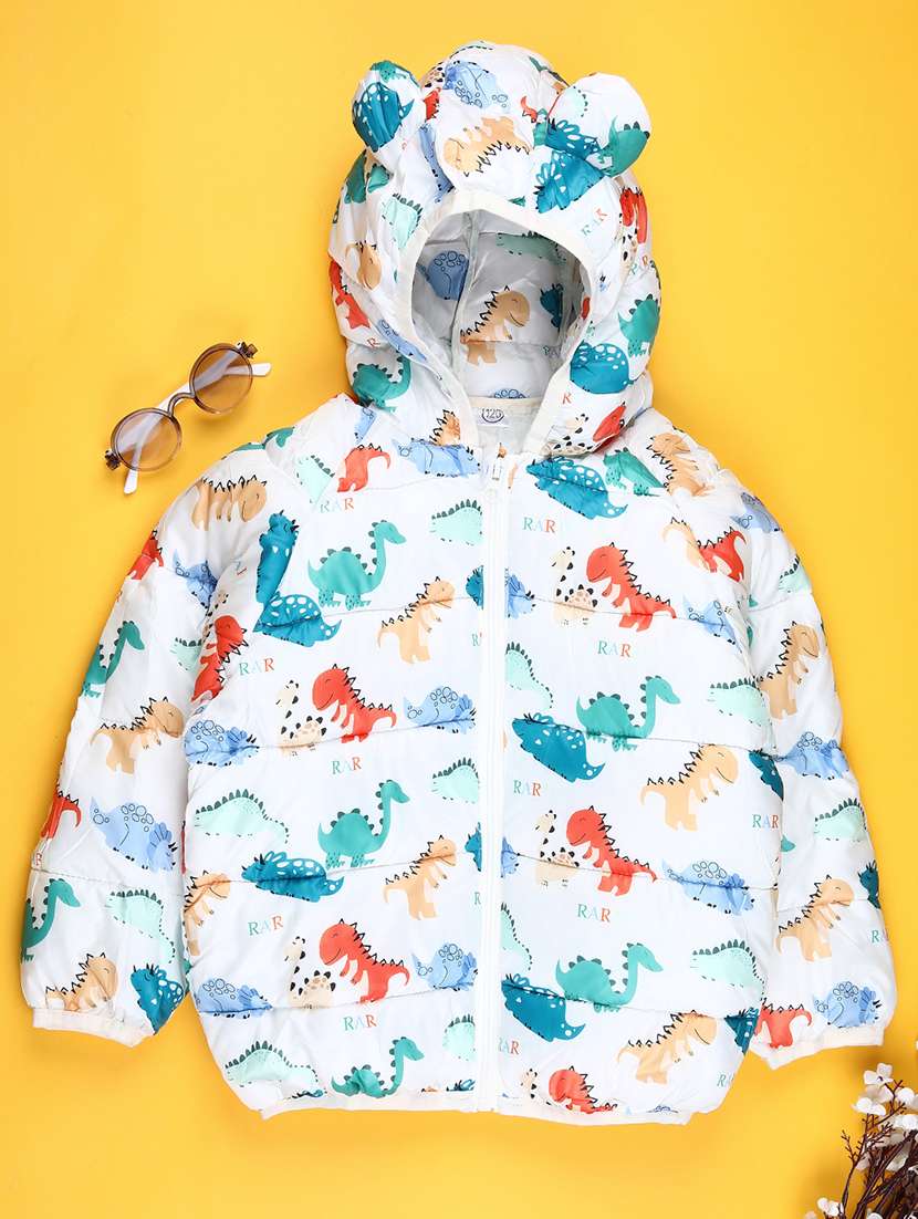 boys printed long sleeve quilted jackets