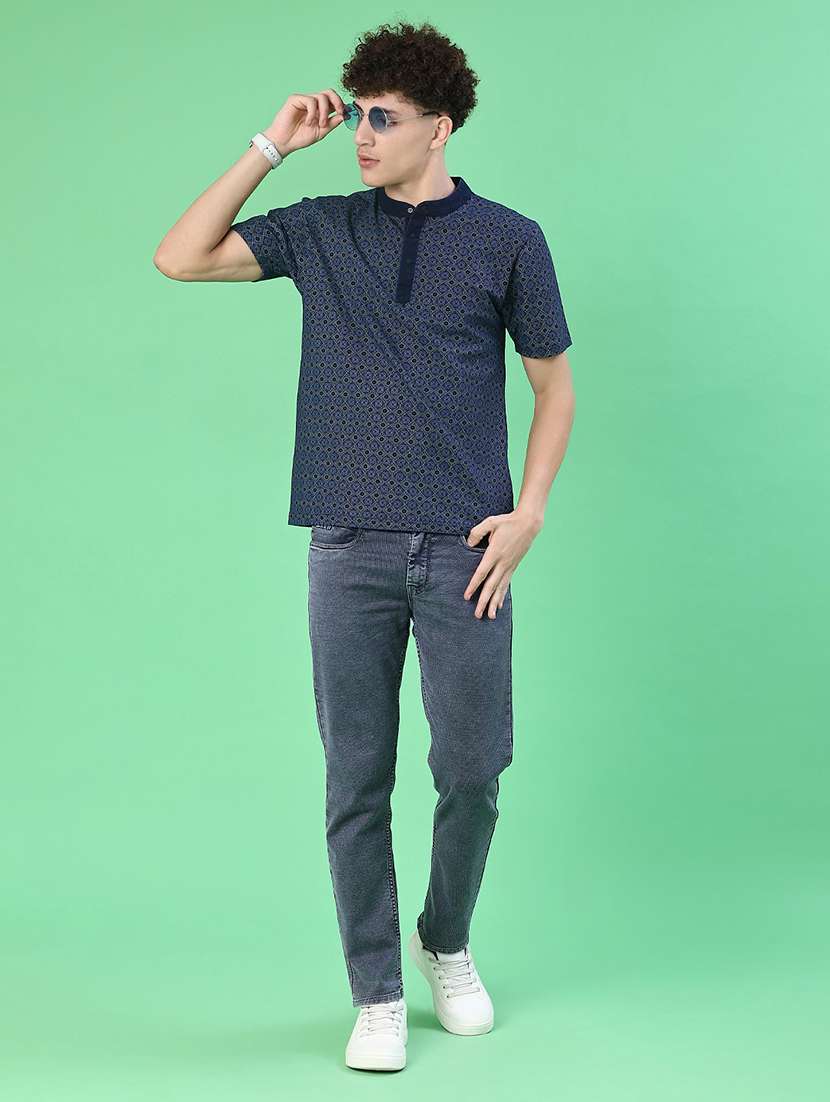 boys printed mandarin neck short sleeve t-shirt - 22171267 -  Standard Image - 3
