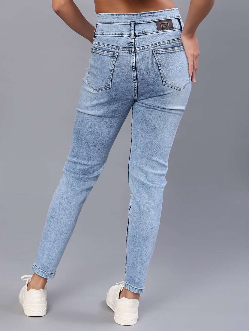 women solid high rise skinny fit jean - 22171268 -  Standard Image - 3