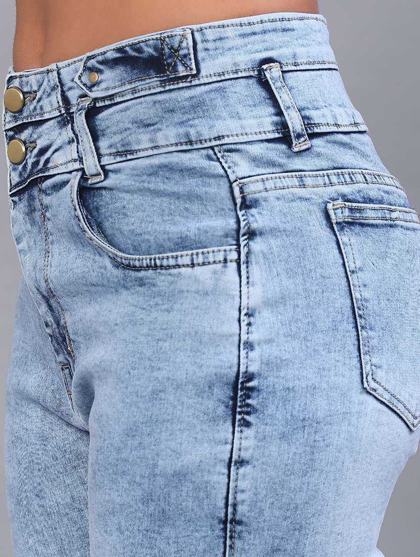 women solid high rise skinny fit jean - 22171268 -  Standard Image - 5