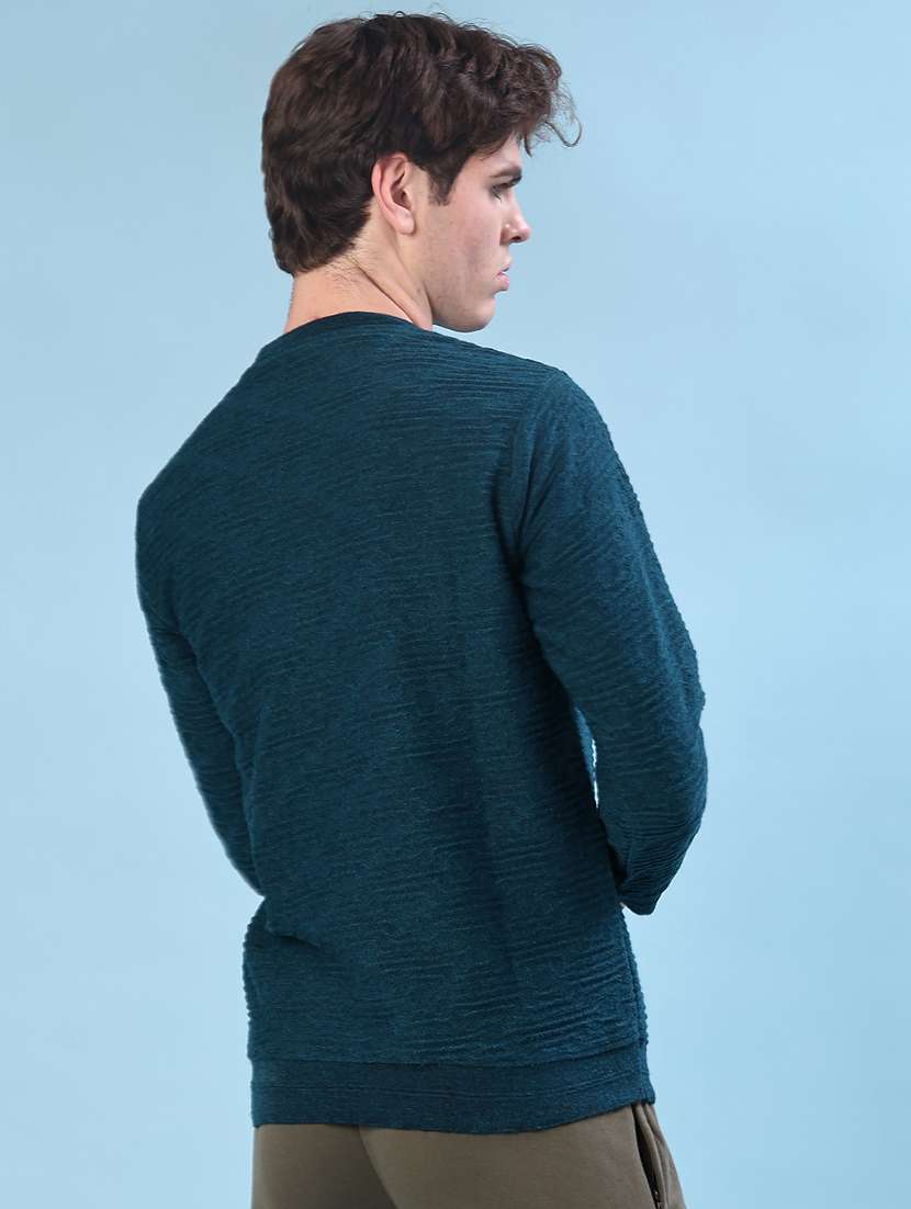 teal cotton blend pullover - 22171273 -  Standard Image - 3