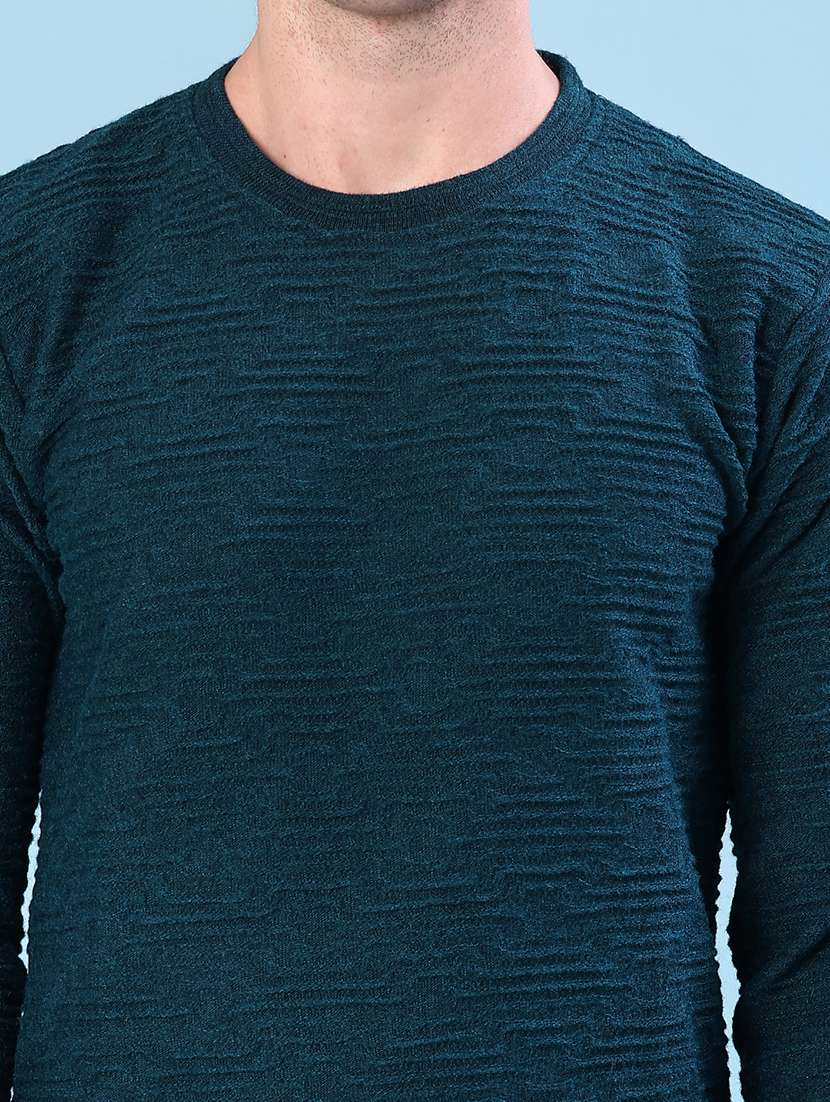 teal cotton blend pullover - 22171273 -  Standard Image - 5