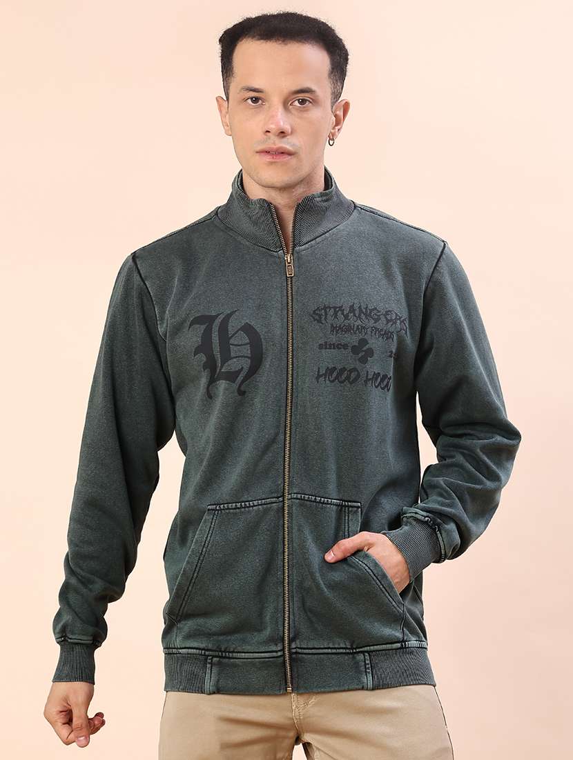 men chest print long sleeve regular fit sweatshirt