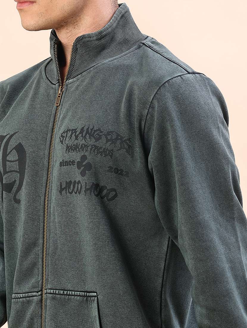 men chest print long sleeve regular fit sweatshirt - 22171284 -  Standard Image - 5