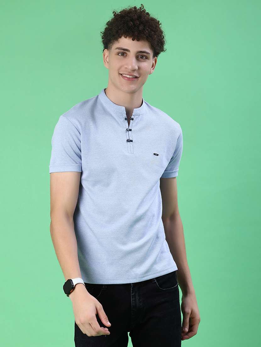 men solid short sleeve slim fit t-shirt