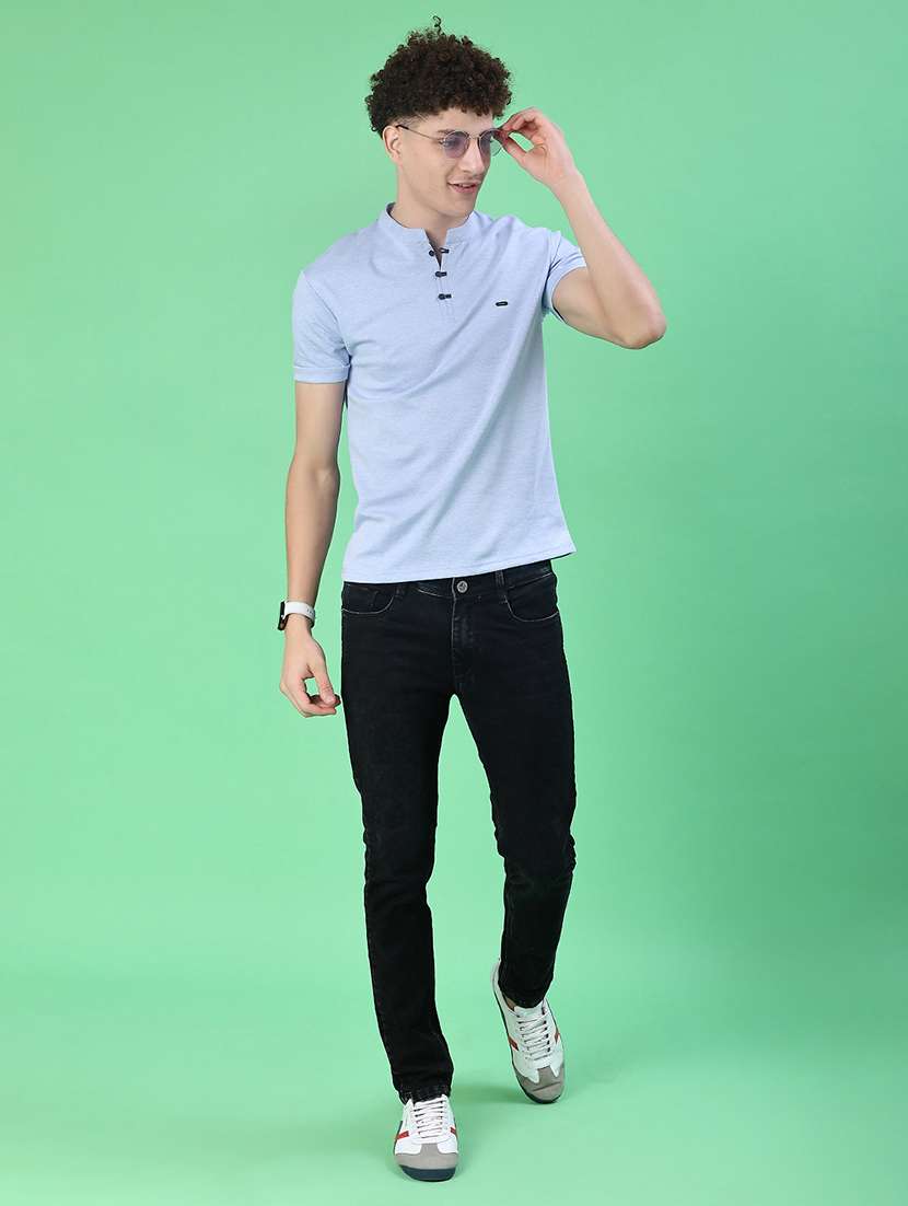 men solid short sleeve slim fit t-shirt - 22171354 -  Standard Image - 3