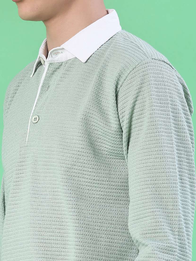 green cotton blend pullover - 22171358 -  Standard Image - 5
