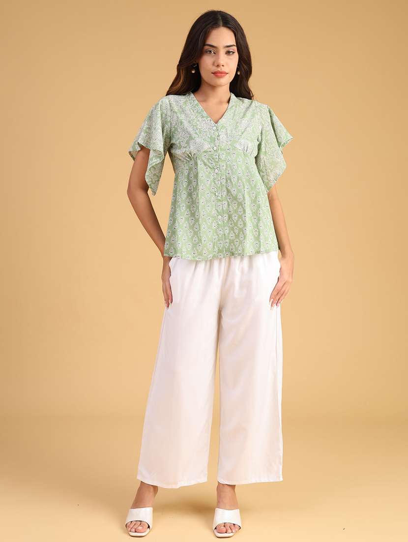 women floral print v neck top - 22171387 -  Standard Image - 5