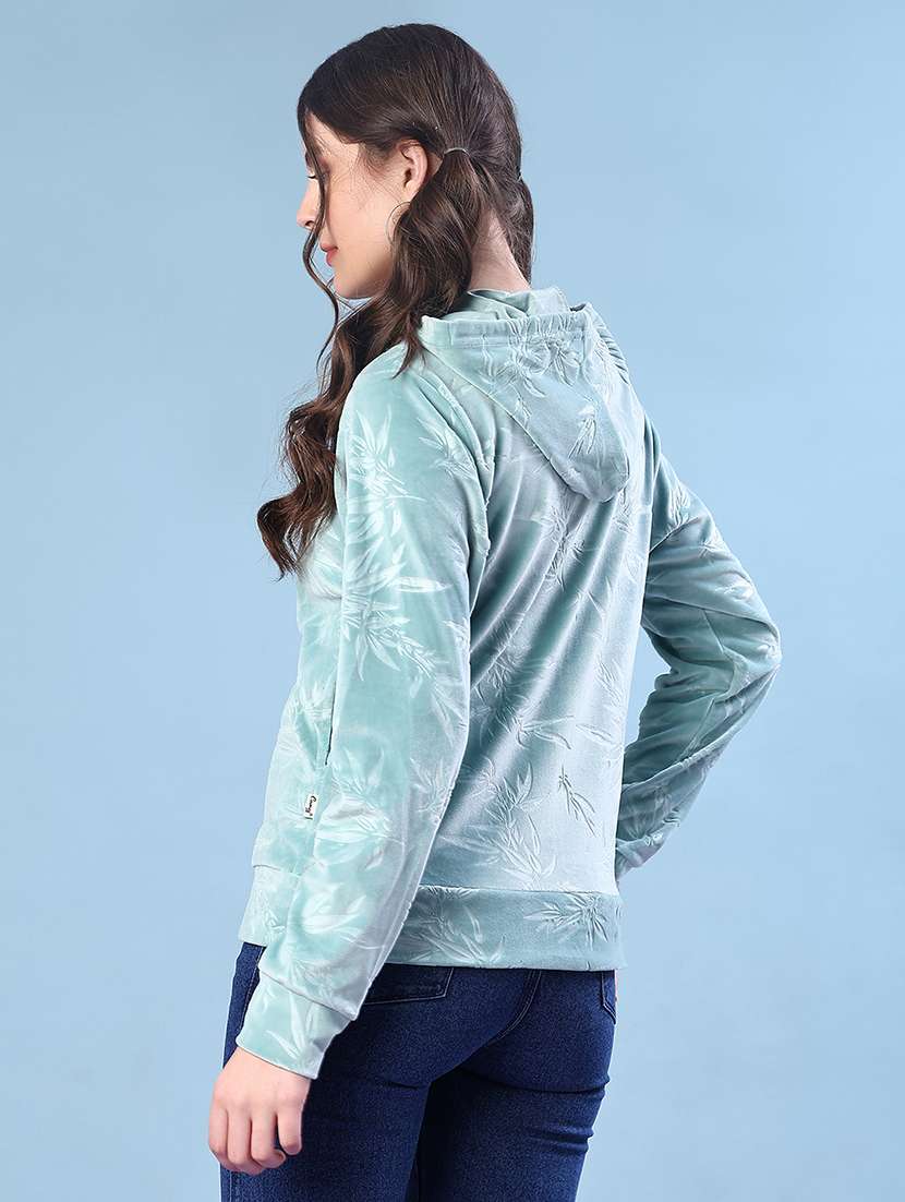 women printed long sleeve hooded sweatshirt - 22171410 -  Standard Image - 3