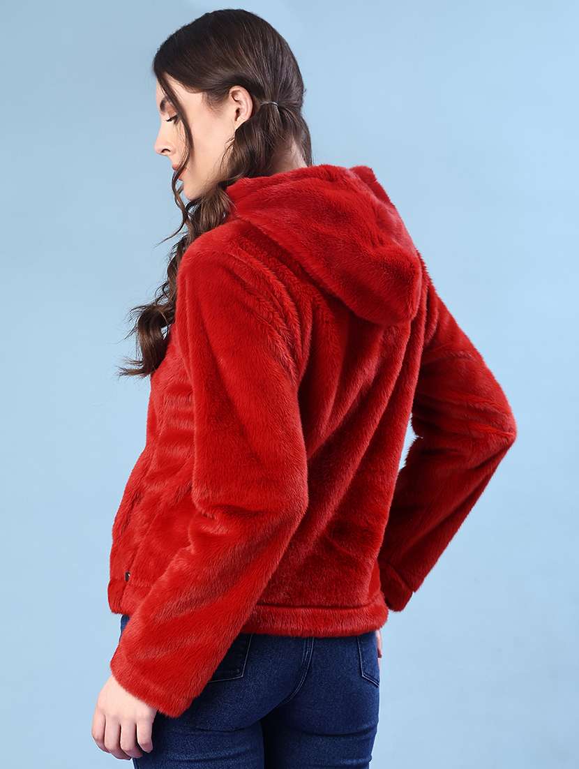 women plain long sleeve hooded sweatshirt - 22171411 -  Standard Image - 3