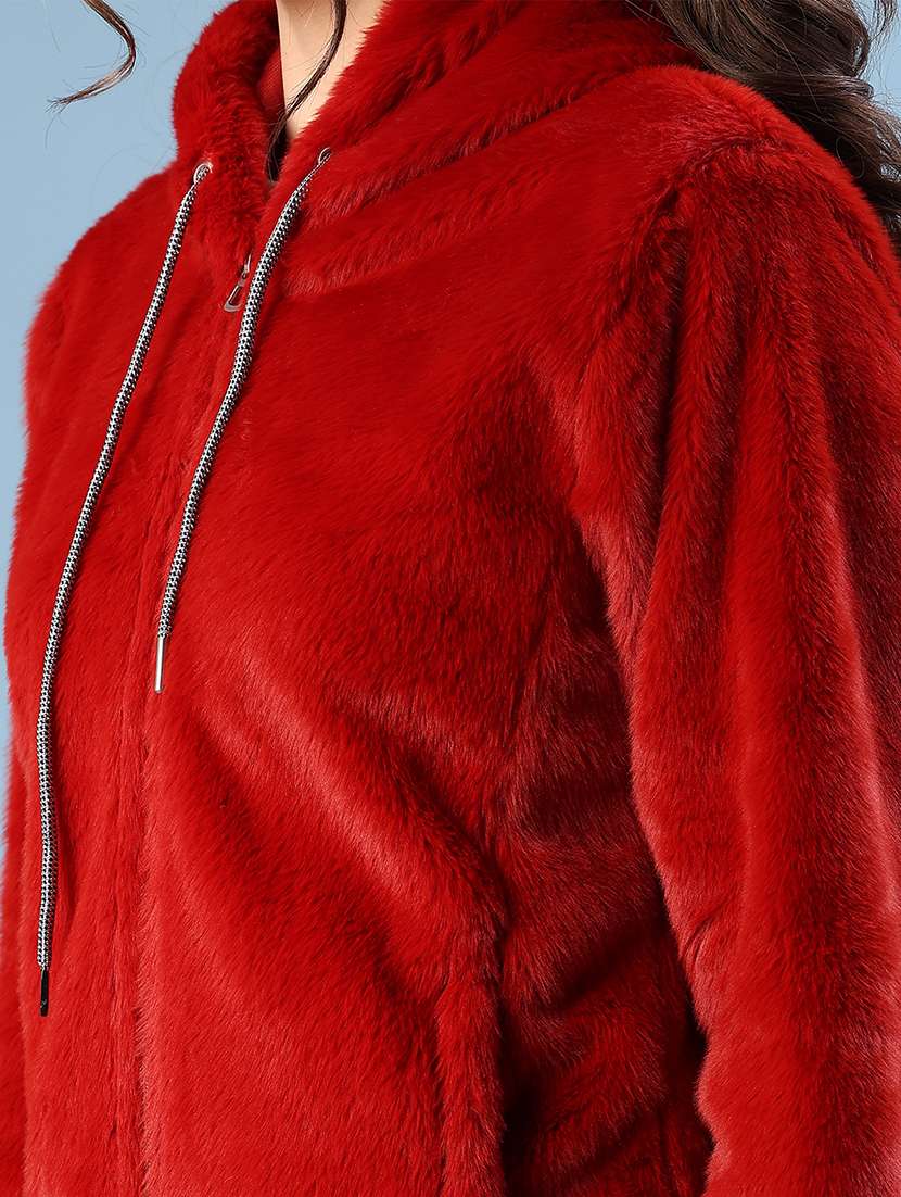 women plain long sleeve hooded sweatshirt - 22171411 -  Standard Image - 5