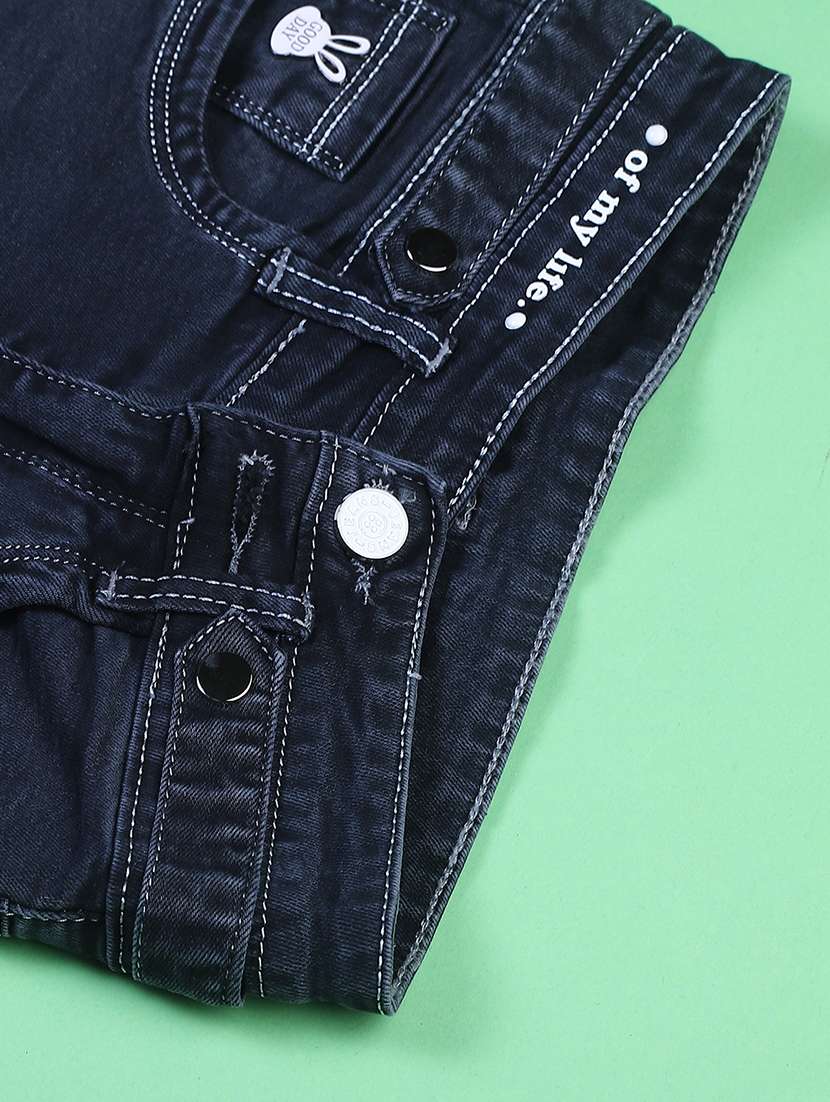 girls plain mid rise jeans  - 22171416 -  Standard Image - 3