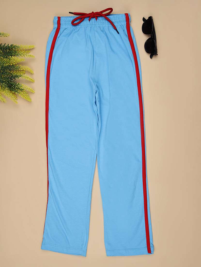 girls side taped mid rise regular fit track pant