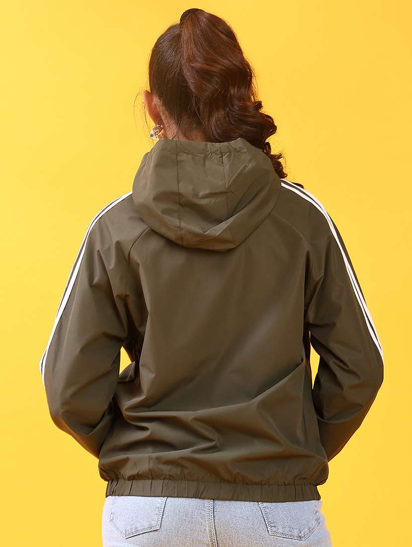 women solid long sleeve hooded bomber jacket - 22171442 -  Standard Image - 3