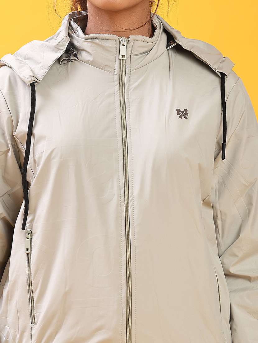 women solid long sleeve hooded bomber jacket - 22171443 -  Standard Image - 5