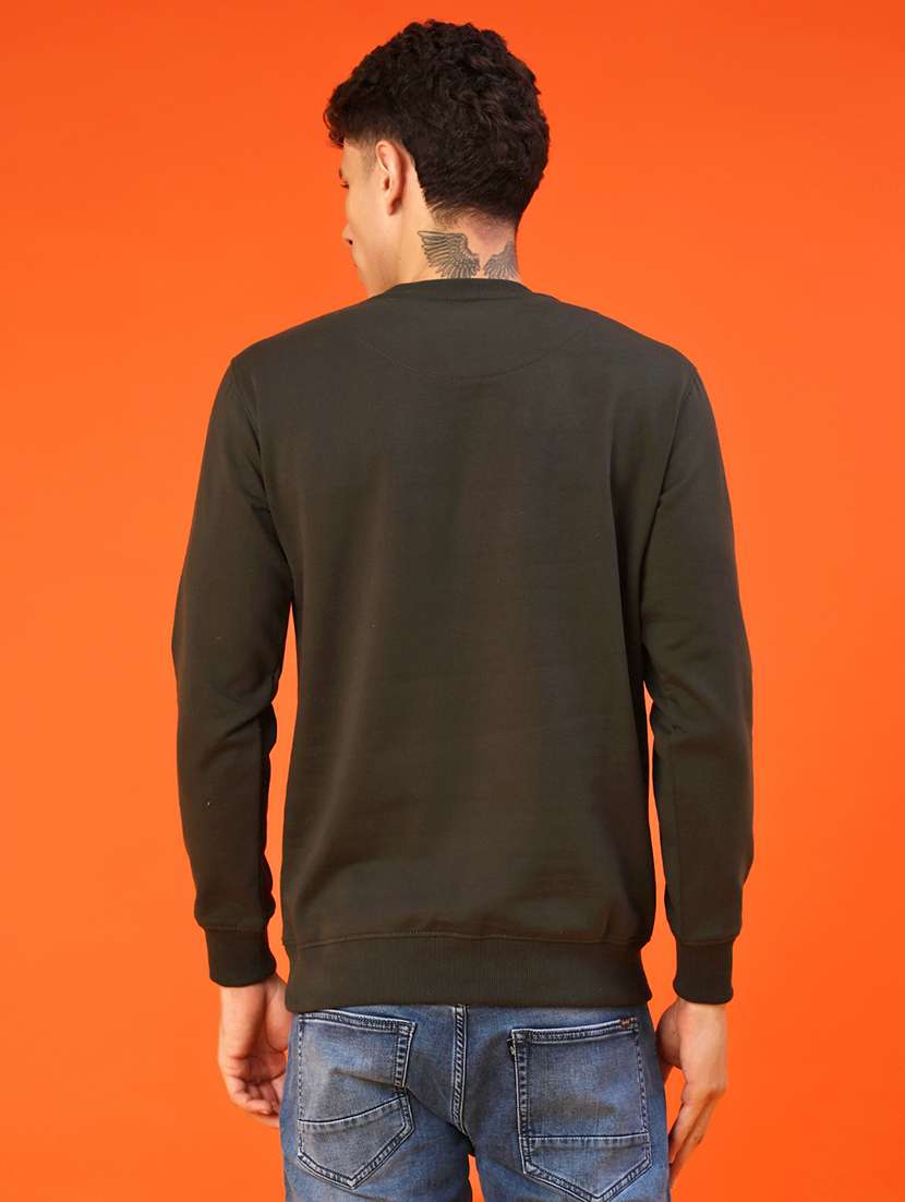 men chest print long sleeve regular fit sweatshirt - 22171448 -  Standard Image - 3