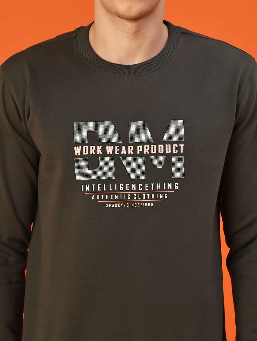 men chest print long sleeve regular fit sweatshirt - 22171448 -  Standard Image - 5