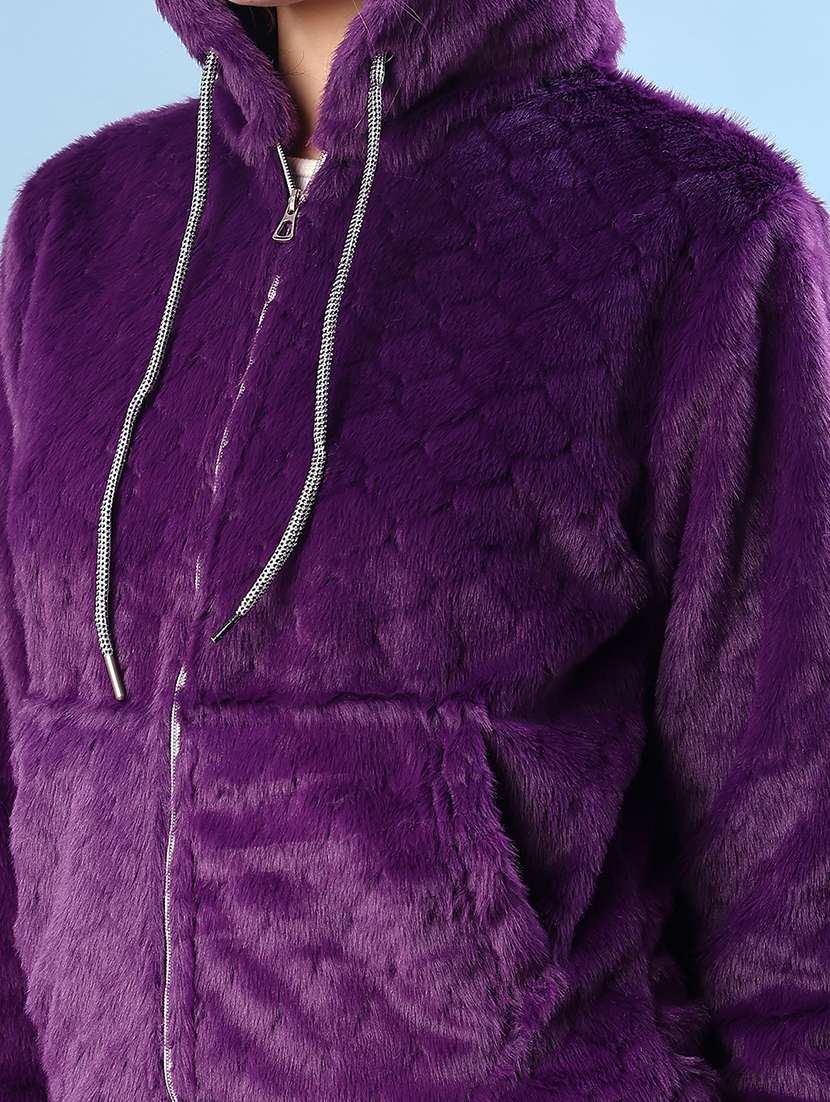 women plain long sleeve hooded sweatshirt - 22171477 -  Standard Image - 5